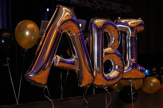 Prom Party "ABI" Balloons at prom.