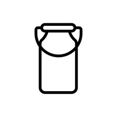 milk icon vector. Thin line sign. Isolated contour symbol illustration