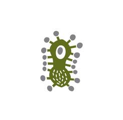 Microbe related icon on background for graphic and web design. Creative illustration concept symbol for web or mobile app.