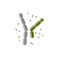 Microbe related icon on background for graphic and web design. Creative illustration concept symbol for web or mobile app.