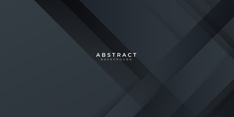 Obraz premium Dark black neutral abstract background vector illustration for presentation design