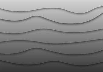 Abstract gray and white background with wave pattern