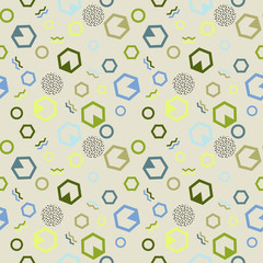 Seamless pattern in memphis style