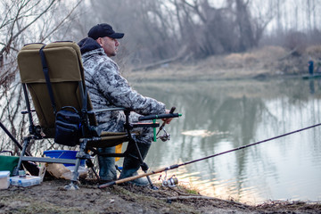 Fishing by the river