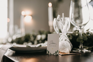 Tischdekoration Gastgeschenk