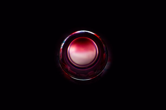 Artistic Abstract Glass Sphere Eyes Dark Pink