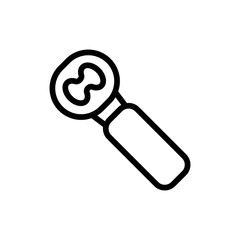 Bottle opener Icon vector. Thin line sign. Isolated contour symbol illustration