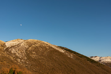 Molise, Italy.  Spectacular winter panorama from the village of Miranda.