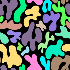 Abstract pattern of spots on a black background