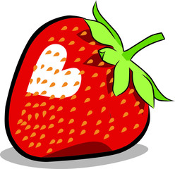 strawberry on white background