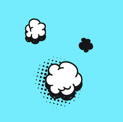 Hand drawn speech bubble explosion. Pop art design object. Comic book doodle element for dialog. Cartoon style vector collection