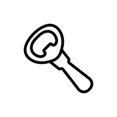 Bottle opener Icon vector. Thin line sign. Isolated contour symbol illustration