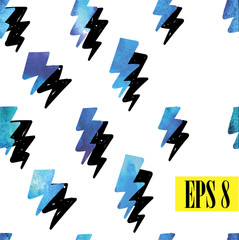 Seamless pattern with zippers. Drawing by hand, children's drawing. Stylish abstract background. Bright, colorful drawing.