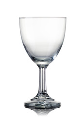 Empty beer glass isolated on white background