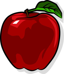 illustration of red apple