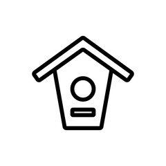 Obraz na płótnie Canvas bird house Icon vector. Thin line sign. Isolated contour symbol illustration