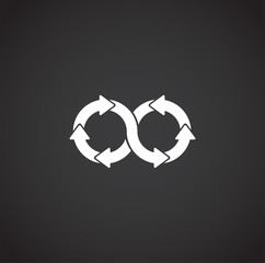 Infinity sign icon on background for graphic and web design. Creative illustration concept symbol for web or mobile app.