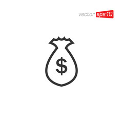 Money Bag Icon Design Vector
