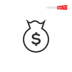 Money Bag Icon Design Vector