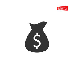 Money Bag Icon Design Vector