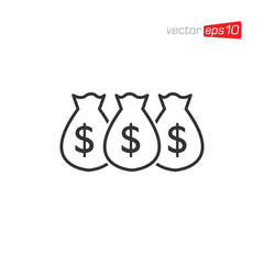 Money Bag Icon Design Vector