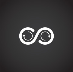 Infinity sign icon on background for graphic and web design. Creative illustration concept symbol for web or mobile app.