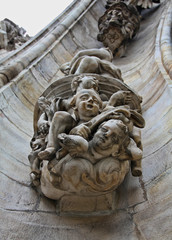 Sculpture Decorating the Great Cathedral of Milan, Italy