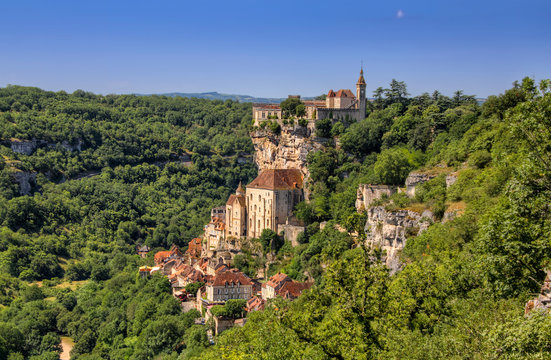 View of Rocamadour, France