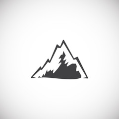 Mountain related icon on background for graphic and web design. Creative illustration concept symbol for web or mobile app.