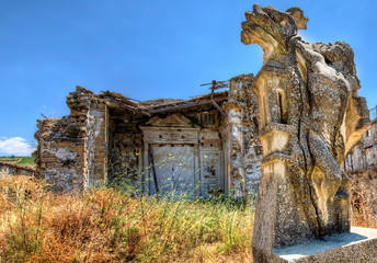 Naklejka premium Ruins of Poggioreale, Sicily