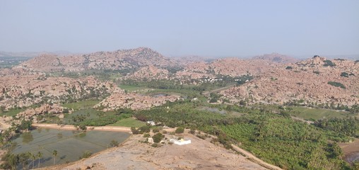 Granite Boulder Mountains in Hampi