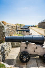 Fototapeta na wymiar Nine-Gun Battery in Pendennis Castle