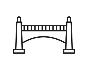 Bridges line Icon template black color editable. Bridges line Icon symbol Flat vector illustration for graphic and web design.