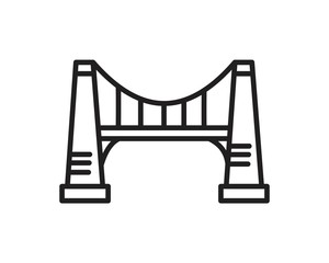 Bridges line Icon template black color editable. Bridges line Icon symbol Flat vector illustration for graphic and web design.