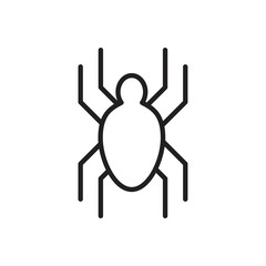 Spider Icon template black color editable. Spider Icon symbol Flat vector illustration for graphic and web design.