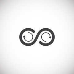 Infinity sign icon on background for graphic and web design. Creative illustration concept symbol for web or mobile app.