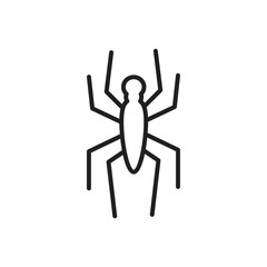 Spider Icon template black color editable. Spider Icon symbol Flat vector illustration for graphic and web design.