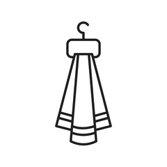 Napkins and toilet paper vector linear Icon template black color editable. Napkins and toilet paper vector linear Icon symbol Flat vector illustration for graphic and web design.