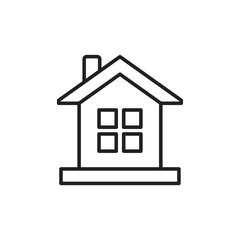 Collage house Icon template black color editable. Collage house Icon symbol Flat vector illustration for graphic and web design.