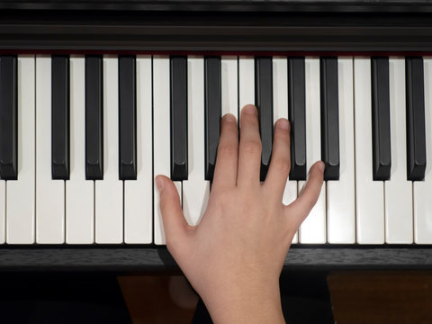 a young lady plays the piano