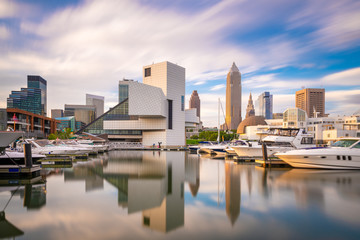 Obraz premium Cleveland, Ohio, USA Downtown Cityscape