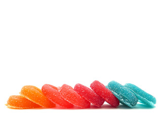 Gummies in a Row by Color With Room For Copy