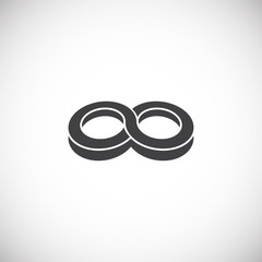 Infinity sign icon on background for graphic and web design. Creative illustration concept symbol for web or mobile app.