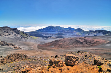Haleakalā  or the East Maui Volcano -  a massive shield volcano  of the Hawaiian Island of Maui.