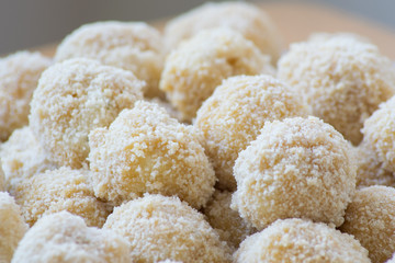 preparation of homemade fish croquettes