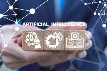 Artificial Intelligence Technology. AI Robot Futuristic Business Industry Concept.