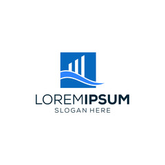 financial logo design vector for business companies