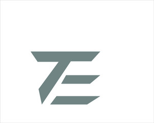 T and E iitial logo icon