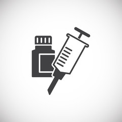 Infection prevention related icon on background for graphic and web design. Creative illustration concept symbol for web or mobile app.