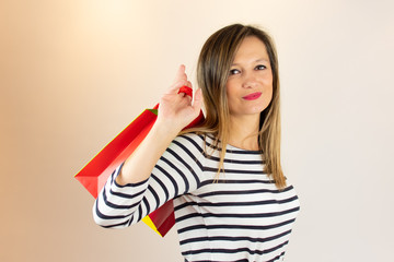 Young woman going shopping